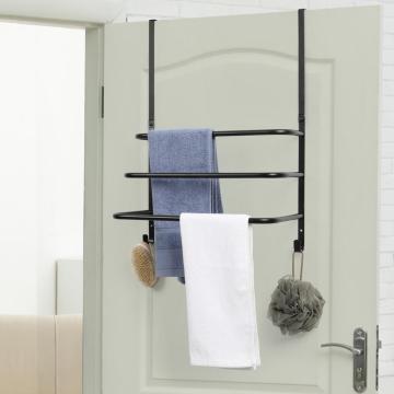 Door Hanging Bathroom Towel Holder with 2 Hooks