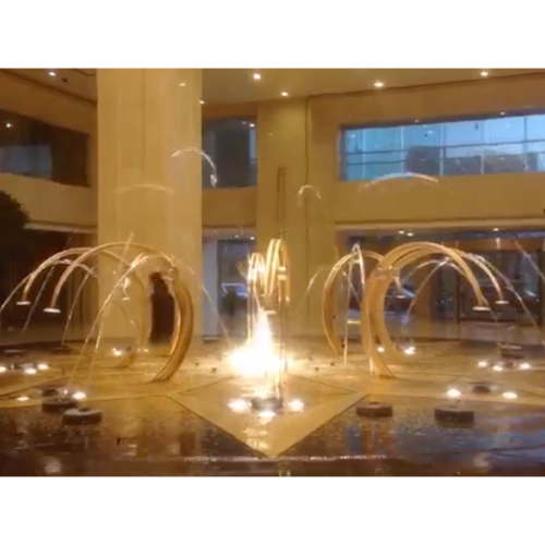 Outdoor stainless steel laminar jumping fountain