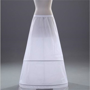 White 2-Hoop A-Line Petticoat Crinoline for Wedding Dresses - In Stock
