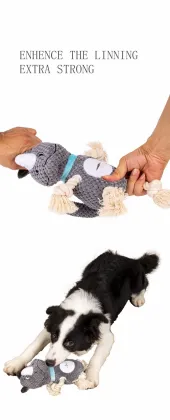 Plush Pet Toy Rhino Squeaky
