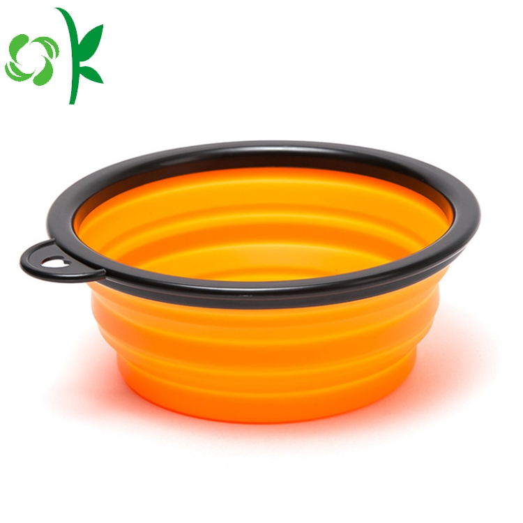 Collapsible Silicone Pet Food Water Bowl For Dog