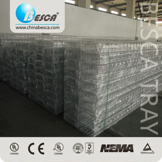 Wave Welded Wire Mesh Cable Tray Prices Electro Polished Basket Type (UL, cUL, CE, TUV)