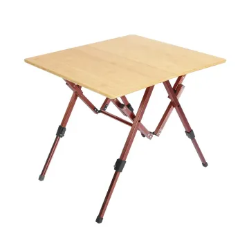 Adjustable Folding Bamboo Camping Table for Outdoor Dining
