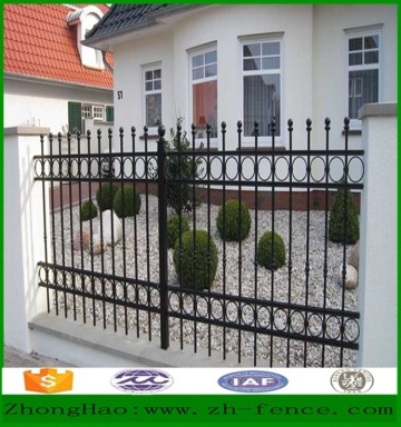 Galvanized Steel Picket Fence/Tubular Steel Fence/Galvanized steel pipe fence