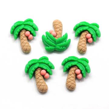 Gorący sprzedawanie w kształcie drzewa kokosowego śliczne żywice Flatback Cabochon Slime Handmade Craft Decor Beads Bedroom Toy Decoration
