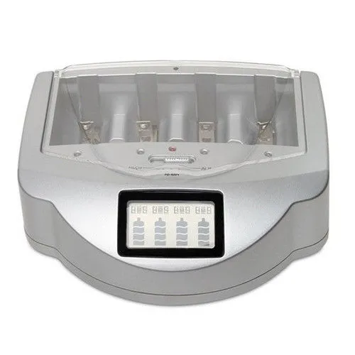 Ni-mh / Ni-cd / Alkaline Battery Recharger With Five Adjustable Battery Bays