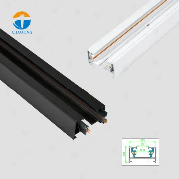 Black and White 1m-3m Track Connector Accessories for Rail Light Systems