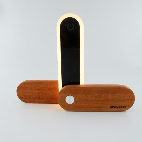 Smart Rechargeable Portable Wooden Table Lamp Handful Size