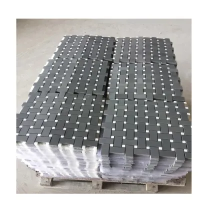 Basketweave Mosaic Granite Grey Tiles for Interior and Exterior Wall Cladding