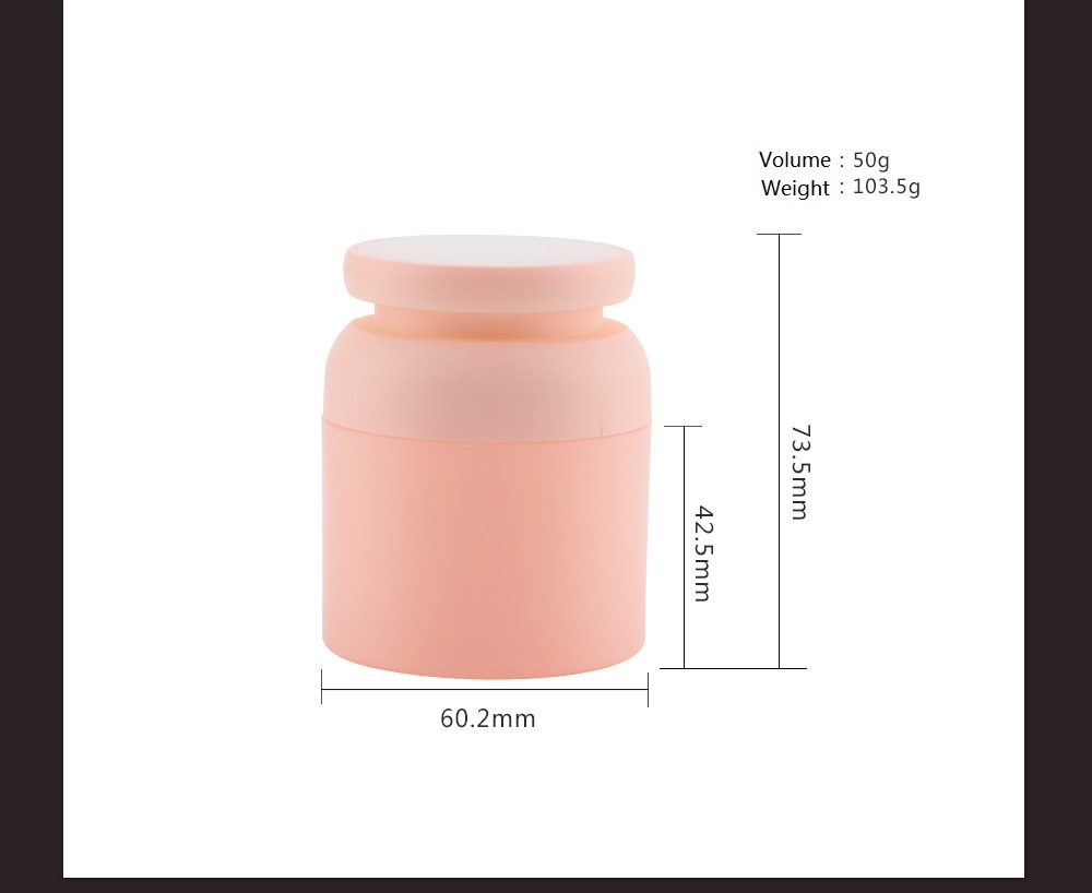 Korean pink acrylic cosmetic jars