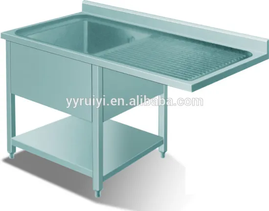Stainless steel kitchen equipment single basin sinks