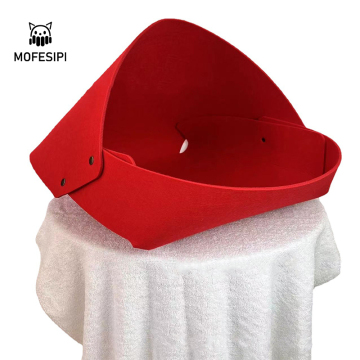 MOFESIPI Comfortable Foldable Cat Bed - Semi-Enclosed Pet Mat