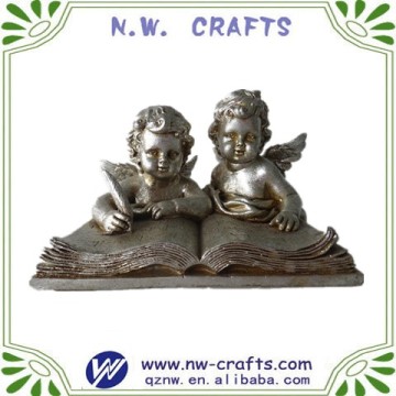 Polyresin reading angel statues
