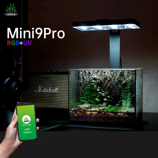Hot Sale Week: Aqua Mini9Pro Nano Terrarium Light - Smart Full Spectrum LED Aquarium Lamp for Plant Tanks