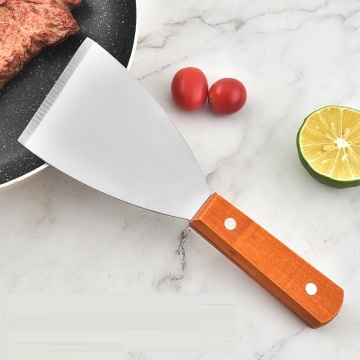 Hot Sale Stainless Steel Spatula with Wooden Handle for Kitchen Utensils