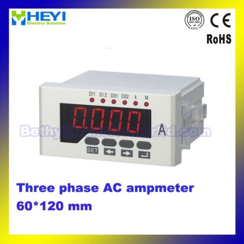 60*120 mm digital display Three Phase Measure LED AC amp meter
