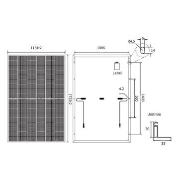 Módulo solar TopCon de 430W para cochera solar