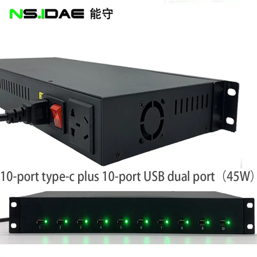 USB- und Typ-C-Dual-Port-Ladegerät