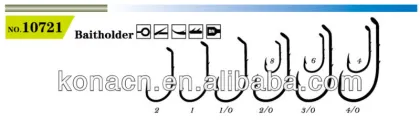 Saltwater baithholder fishing hook mustad