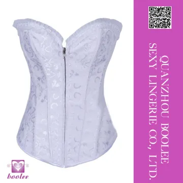 New fashion women latex sexy strapless outerwear white corset
