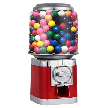 Coin Operated Gumball Vending Machine - Metal Body Snack Dispenser