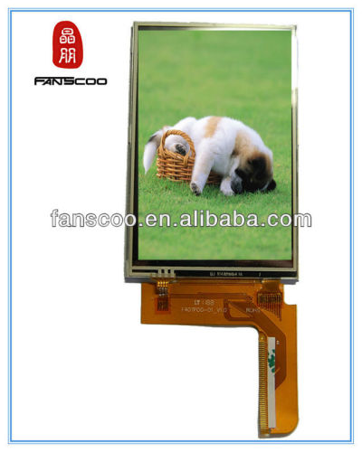 New 3.5 inch vertical portrait MVA full viewing angle touch screen lcd module monitor assembly for htc hd2