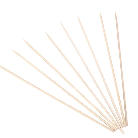 Wholesale Eco-friendly 40cm Round Kebab Bamboo Sticks Bbq  Bamboo Skewers