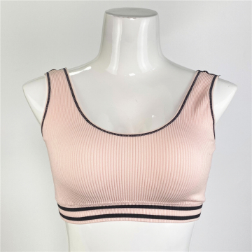 customed ribbing seamless tank top and bikini set