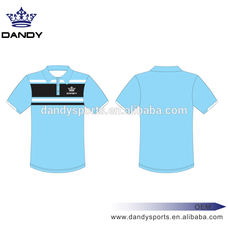 light blue polo shirt