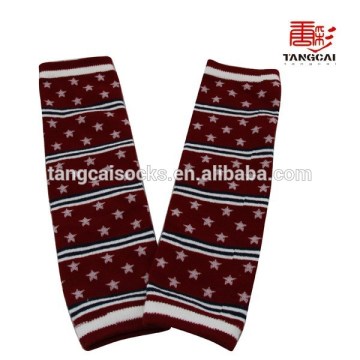 LW-21 Red Stripe Cotton Jacquard Knitted KidsLeg Warmer Winter Warm Leg Warmer
