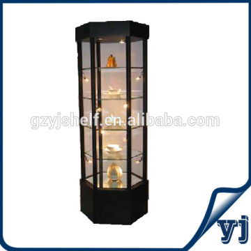 Roatating Black glass shop showcase design for toy