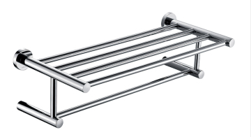 Rack de toalha de aço inoxidável moderno para organização do banheiro