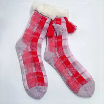 Plush coral socks Sleep socks for the home