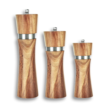Top Seller Acacia Wood Manual Salt and Pepper Mill