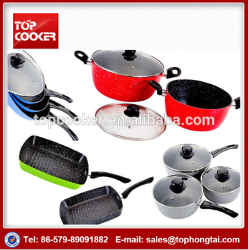 aluminum marble stone coated cookware