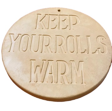 Gourmet Heat Keeper Bread & Rolls Piping Hot Terracotta Bread Warmer Stone, 6.5 Inch Diameter