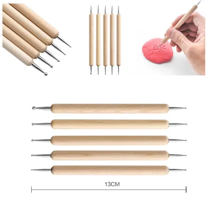 24 Pcs Art Supply Kit: Pottery Clay & Sculpting Tools for Adults, Kids & Beginners