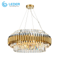 Đèn chùm Chrome hiện đại pha lê LEDER