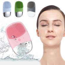 USB Electric Facial Cleansing Brush Skin Massager Silicone Sonic Vibration Face Cleaner Deep Pore Cleaning Face Cleansing Brush