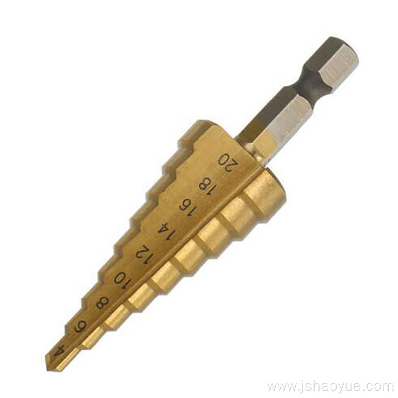 3PCS Inch Hex HSS Step Drill