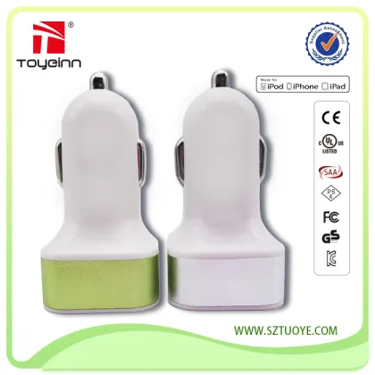 Auto Mini Car Charger Adaptor Dual USB 1A/2A Car Charger for Xiaomi