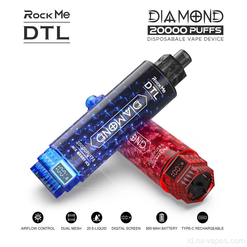 Rock Me Diamond 20000 Puffs Disposable Vape Price