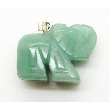 Elephant Shape Green Aventurine pendant