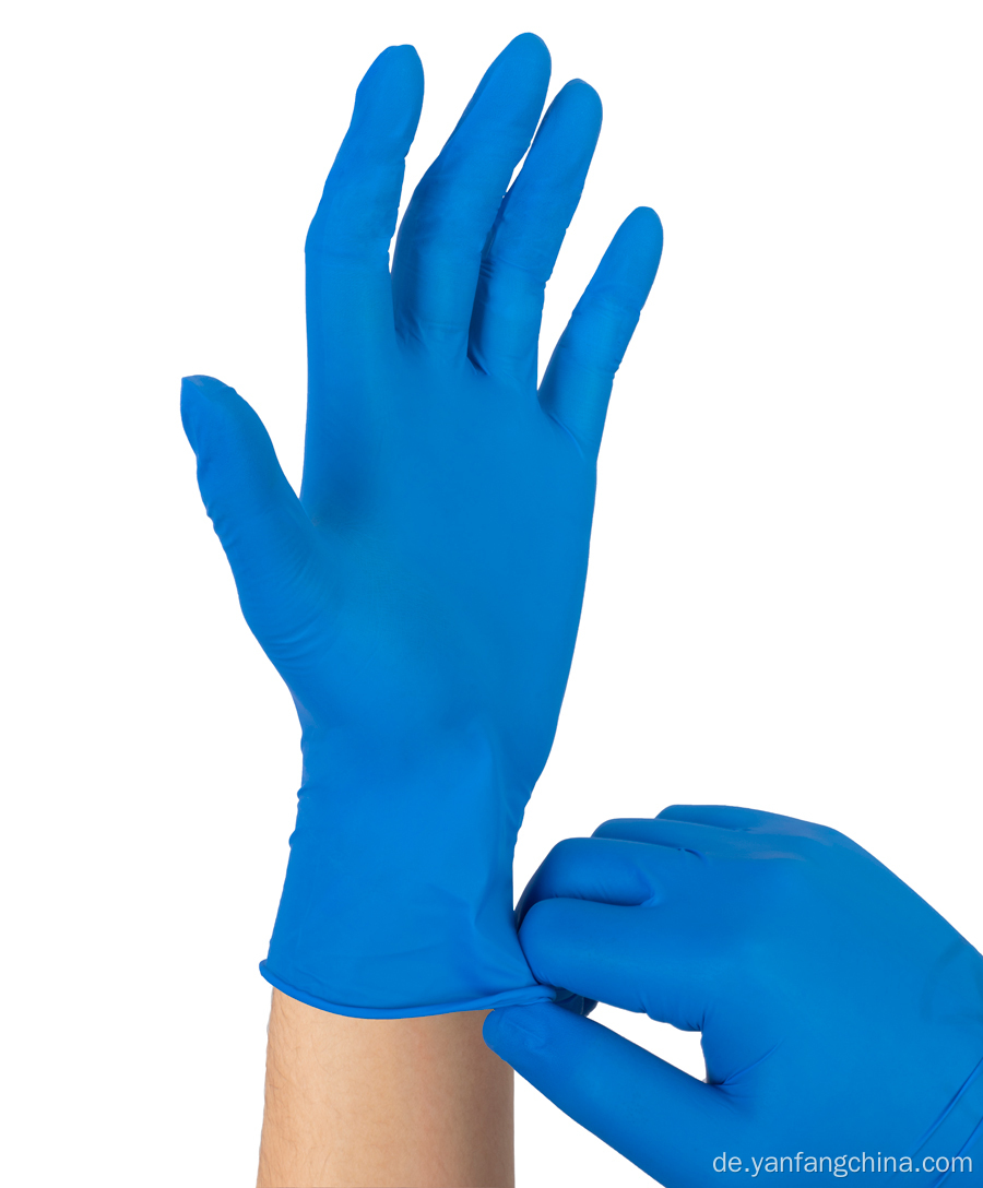 Zahnsprüche blaue Nitrilhandschuhe