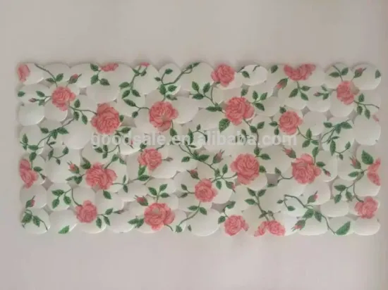 New desgin flower printing PVC bath mat