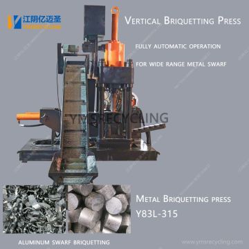 Turnings de aluminio automático Briquetting Press