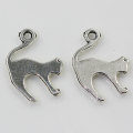 Antique Silver Color Alloy Cat Charms For Jewelry Making Crafting Fashion pendant