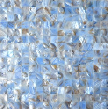 foshan 2014 mother of pearl clourful blue shell mosaic tile background AST031