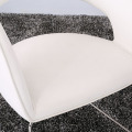 Cadeiras de jantar em couro e metal branco de alta qualidade