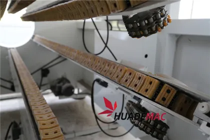 Pipe caterpillar haul off machines